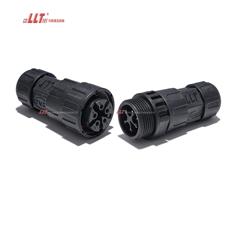 Electrical Wire M25 5 Pin Solder Wire Connector Ip68 Waterproof Power Assembly Connector