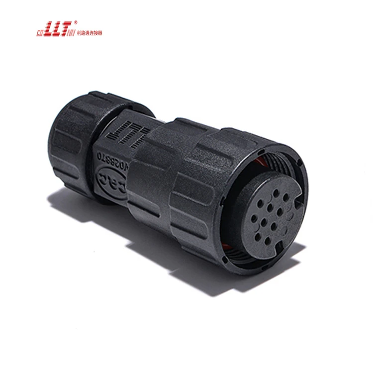 LLT M25 10pin 5A 110V thread lock male female electrical wire connector detail 4