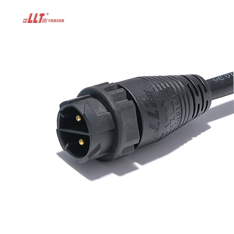 LLT 2pin M25 Ac Dc Inverter Cable Connector Plastic Power IP67 Waterproof Electrical Cable Connector detail 2