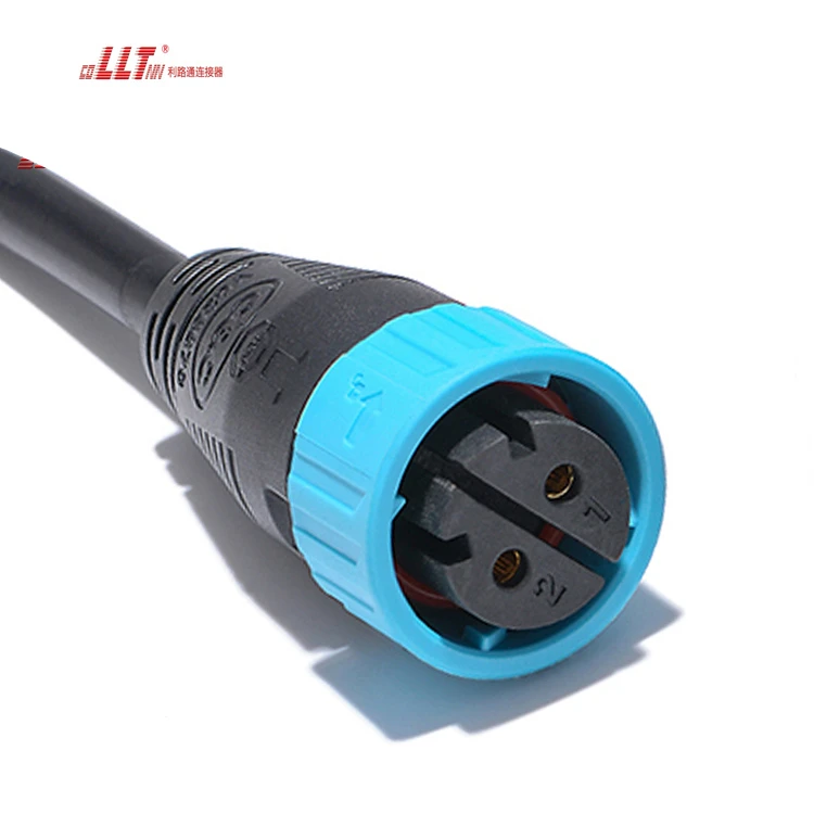 LLT 2pin M25 Ac Dc Inverter Cable Connector Plastic Power IP67 Waterproof Electrical Cable Connector detail 3