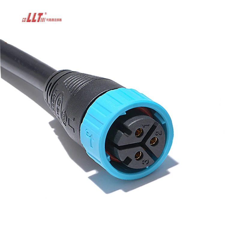 LLT 3pin M25 Inverter Industrial Adapter Led Light IP68 Waterproof Cable Connector detail 3