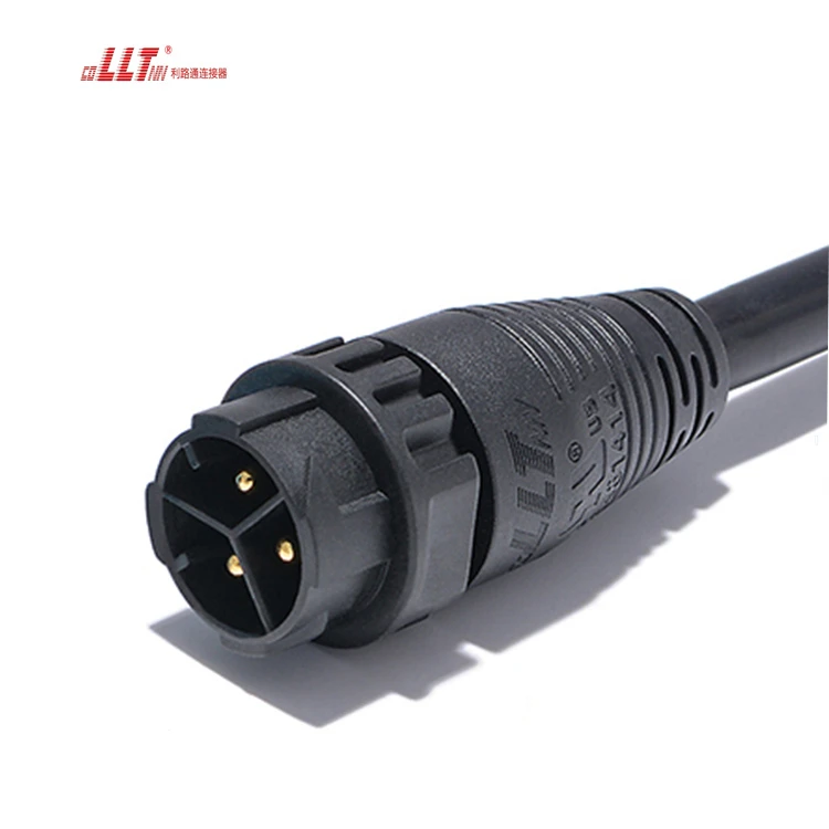 LLT 3pin M25 Inverter Industrial Adapter Led Light IP68 Waterproof Cable Connector detail 4