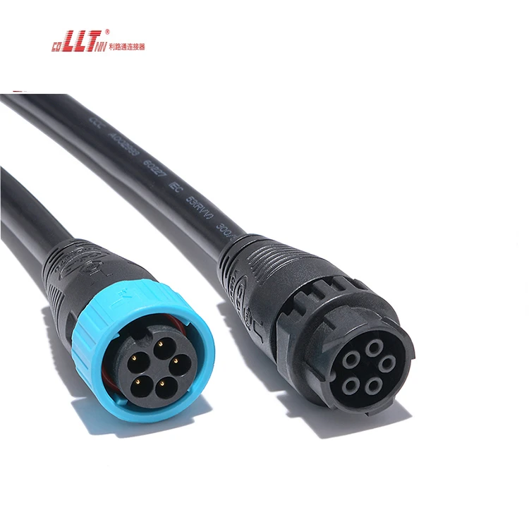 5pin M25 LLT Quick Power Waterproof  Cable Connector