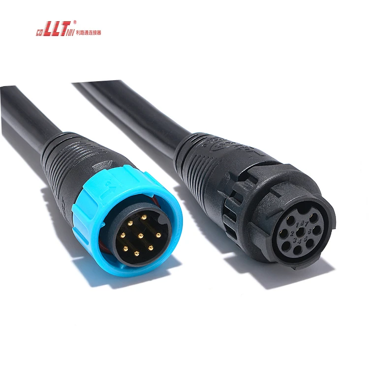 LLT 8pin M25 Electrical Strip Led Plug IP67 Waterproof Push Cable Connector for Solar Inverter thumbnail