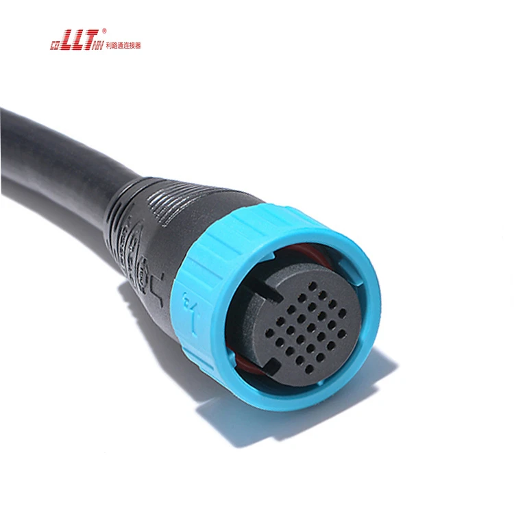 M25 Multi-pin 24pin Small Ampere Cable Molded Strip Cable  Watertight Cable Connector for signal transmission detail 3