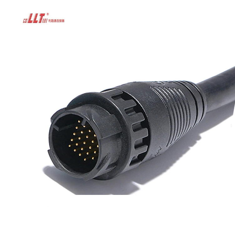 M25 Multi-pin 24pin Small Ampere Cable Molded Strip Cable  Watertight Cable Connector for signal transmission detail 4