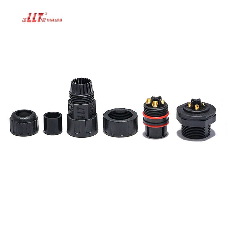 LLT Power  Waterproof Electric Male Female Wire Panel IP68 Connector 4 Pin detail 2