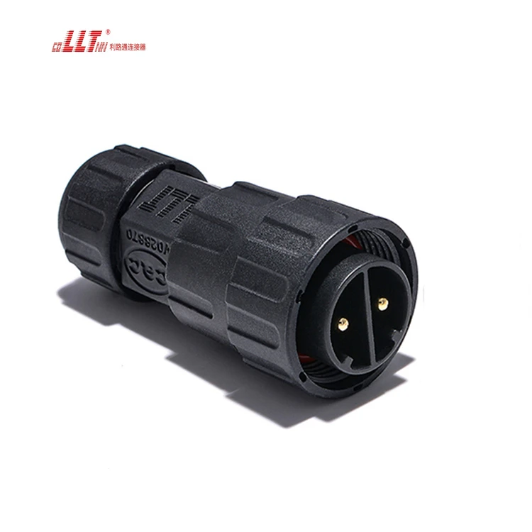 2pin M25 600V 35A high current screw power led light  outdoor panel mount connector detail 4