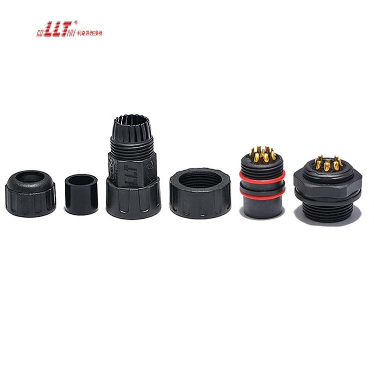 LLT M25 8pin Female Panel Waterproof Power Line Connector Aviation Plug Terminal Block for circuit Connections detail 3
