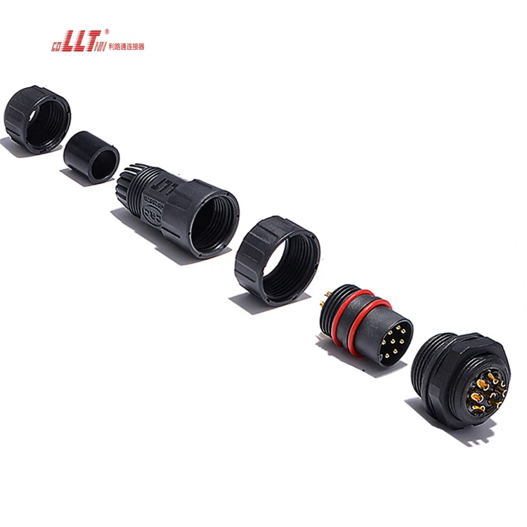 LLT M25 8pin Female Panel Waterproof Power Line Connector Aviation Plug Terminal Block for circuit Connections detail 5