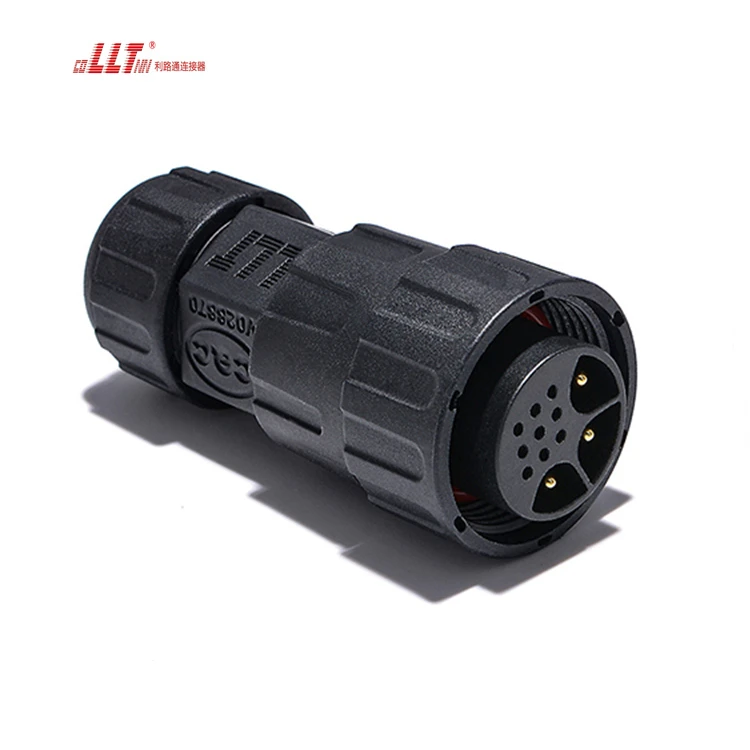 LLT 3+9 Pin M25  Aviation Male Female Panel Mount IP68 Waterproof Plug power Signal Panel Connector detail 3