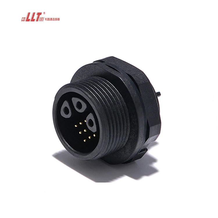 LLT 3+9 Pin M25  Aviation Male Female Panel Mount IP68 Waterproof Plug power Signal Panel Connector detail 4