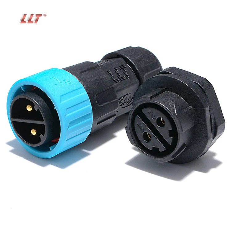 LLT M25 250V 35A 2 Pin Push lock Female Rear Panel Type Power Waterproof Connector thumbnail