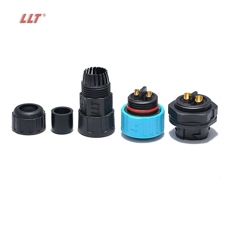 LLT M25 250V 35A 2 Pin Push lock Female Rear Panel Type Power Waterproof Connector detail 2