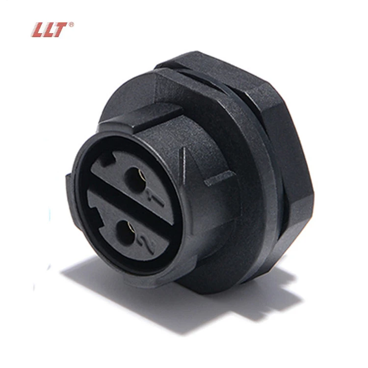 LLT M25 250V 35A 2 Pin Push lock Female Rear Panel Type Power Waterproof Connector detail 4