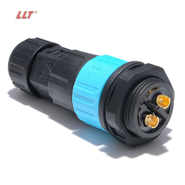 LLT M25 250V 35A 2 Pin Push lock Female Rear Panel Type Power Waterproof Connector detail 5