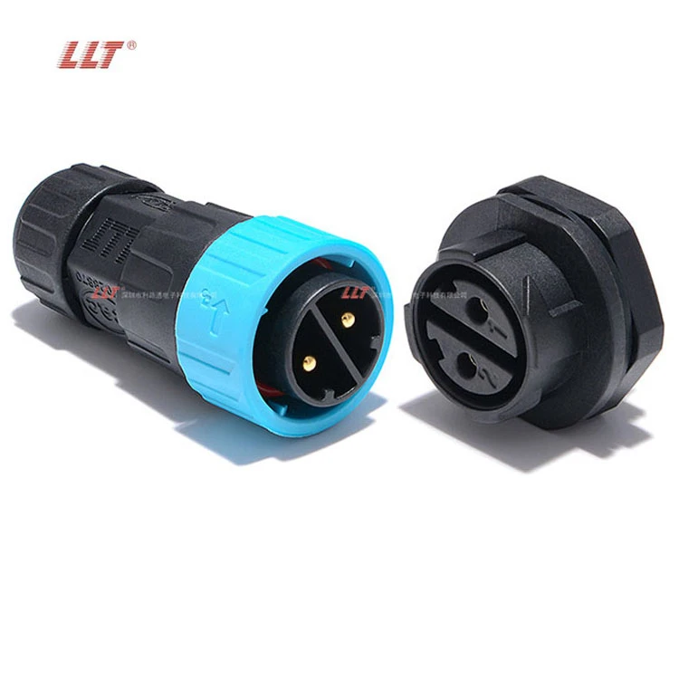 LLT M25 250V 35A 2 Pin Push lock Female Rear Panel Type Power Waterproof Connector detail 6