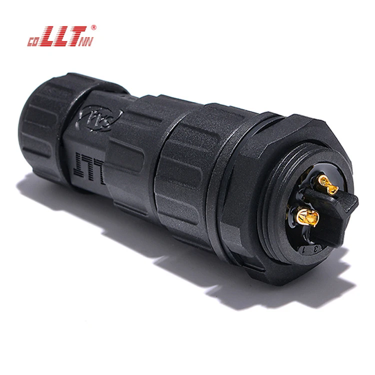 LLT M25 600V 35A 2 3 4 Pin Thread Lock Rear Male Panel Mounted Electrical Waterproof Connector detail 2