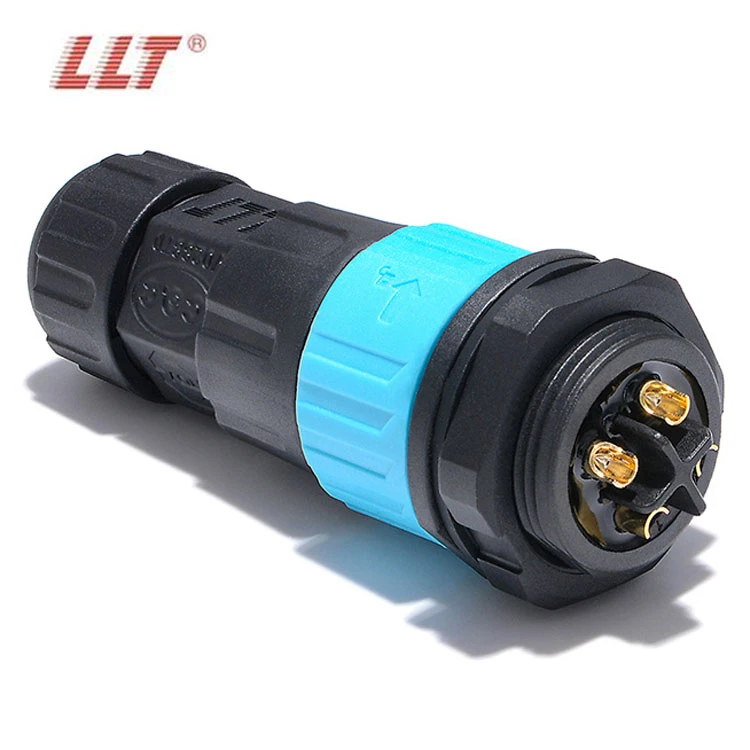 LLT M25 600V 35A 2 3 4 Pin Push Lock IP67 IP68 Waterproof Rear Male Panel Connector detail 4