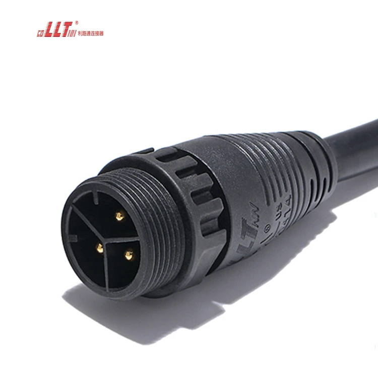 LLT 3 Wire Connector  M25  Plastic Indoor Outdoor IP67 Waterproof Electrical Cable Connector detail 2