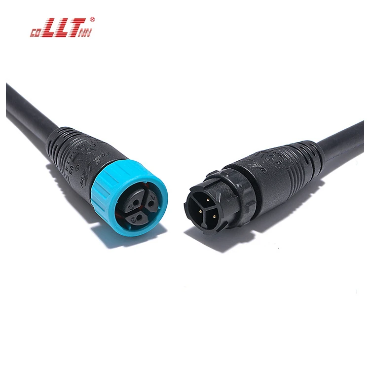 LLT M16 250V 15A 3 Pin Push Lock IP65 IP67 Waterproof Cable Connector for Lighting detail 2