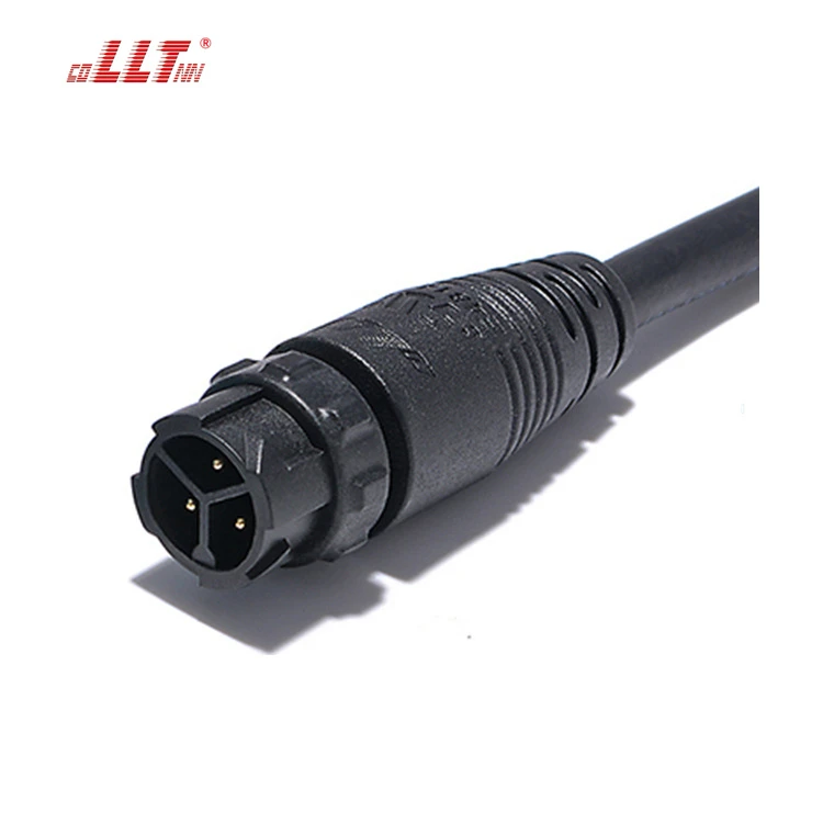 LLT M16 250V 15A 3 Pin Push Lock IP65 IP67 Waterproof Cable Connector for Lighting detail 4