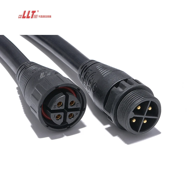 Lilutong Waterproof Power Cable Connector M25 4 Pin Outdoor Cable Connector Led Strip Cable Connector