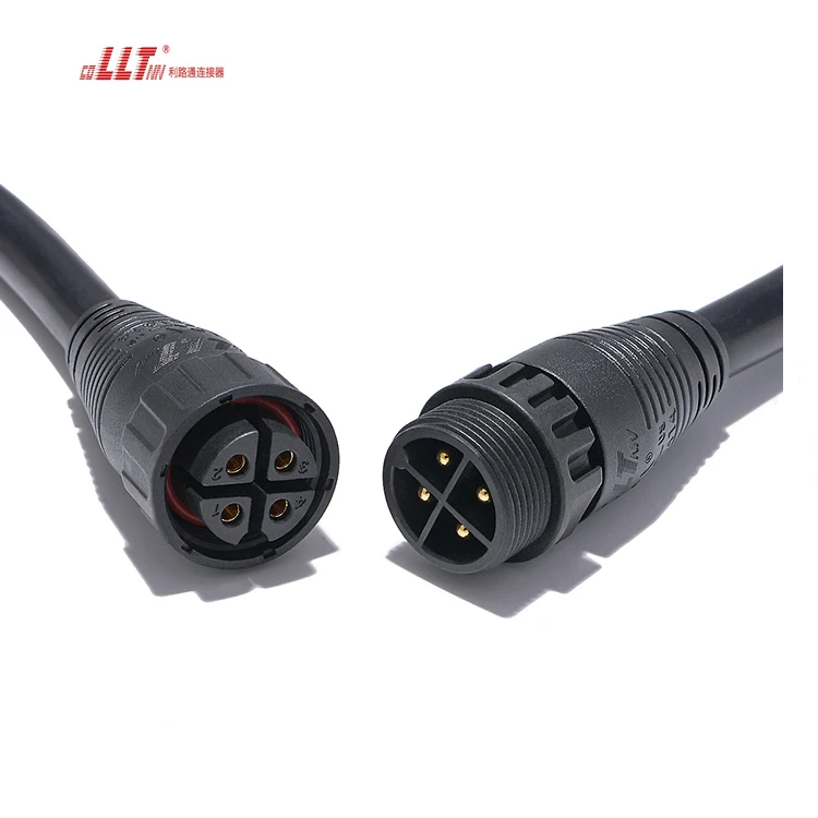 Lilutong Waterproof Power Cable Connector M25 4 Pin Outdoor Cable Connector Led Strip Cable Connector detail 3