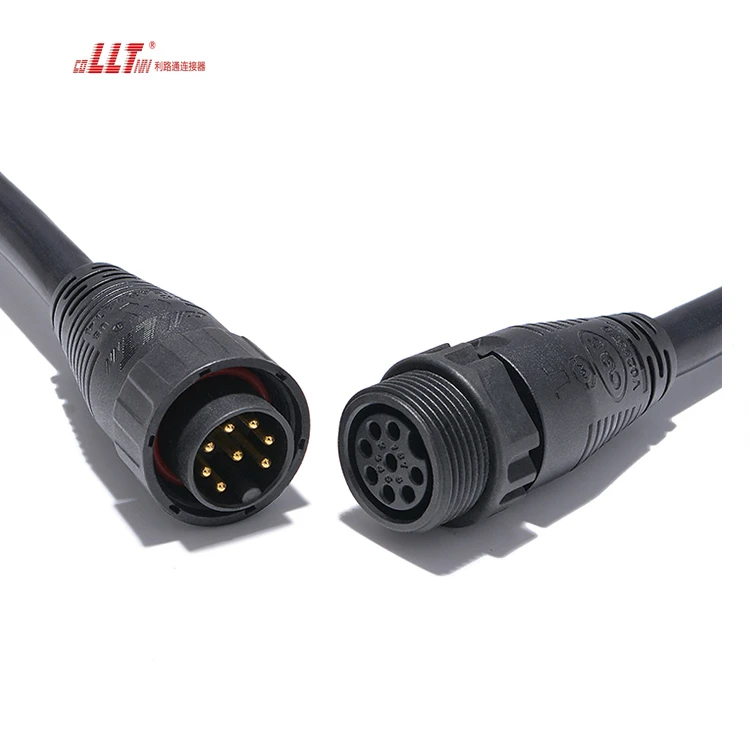 LLT 8pin Outdoor Cable  M25 Led Injection Cable Power IP67 Watertight Cable Connector detail 2
