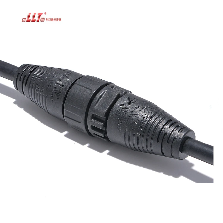 LLT M25 Multiple 10 Pin Audio Video 100V 5A Thread Lock  Male Female IP67 IP68 Waterproof Connector detail 5