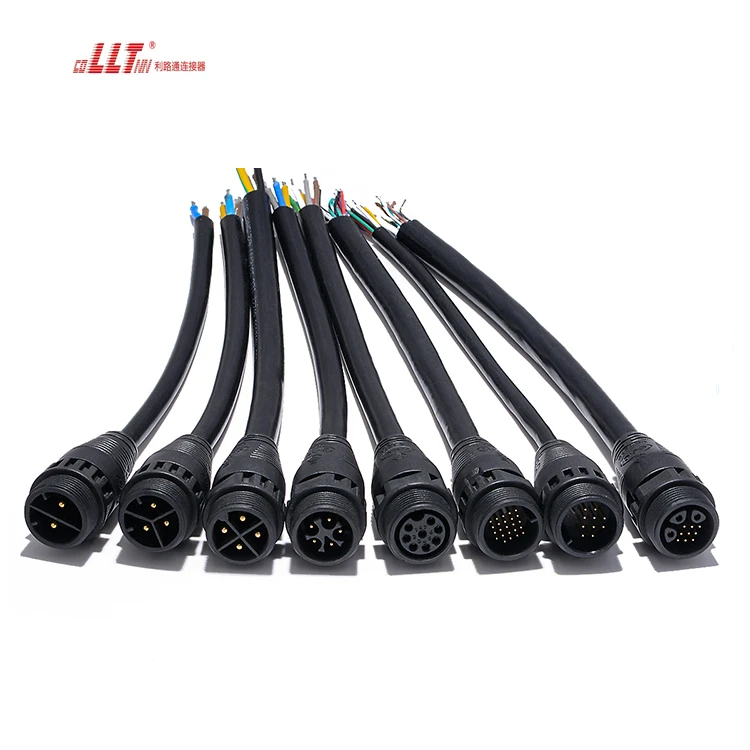 LLT M25 Multipin 24pin Small Ampere 5A Data Cable Connector IP68 IP67 Waterproof Plug Male Female  Cable Connector detail 7