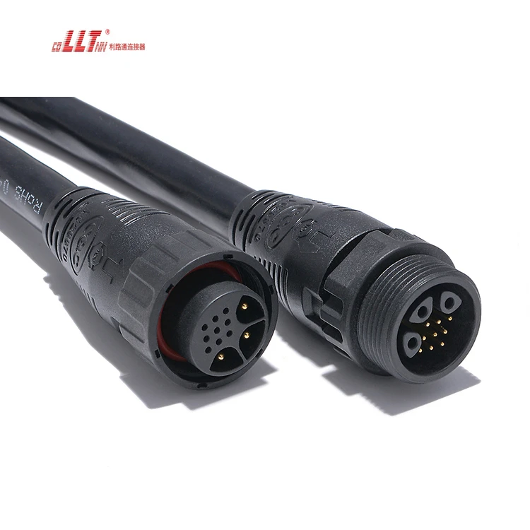 LLT 3+8pin 20A Plus 5A  M25 Power signal Electrical  Waterproof Plug Led Light  Cable  Watertight Cable Connector