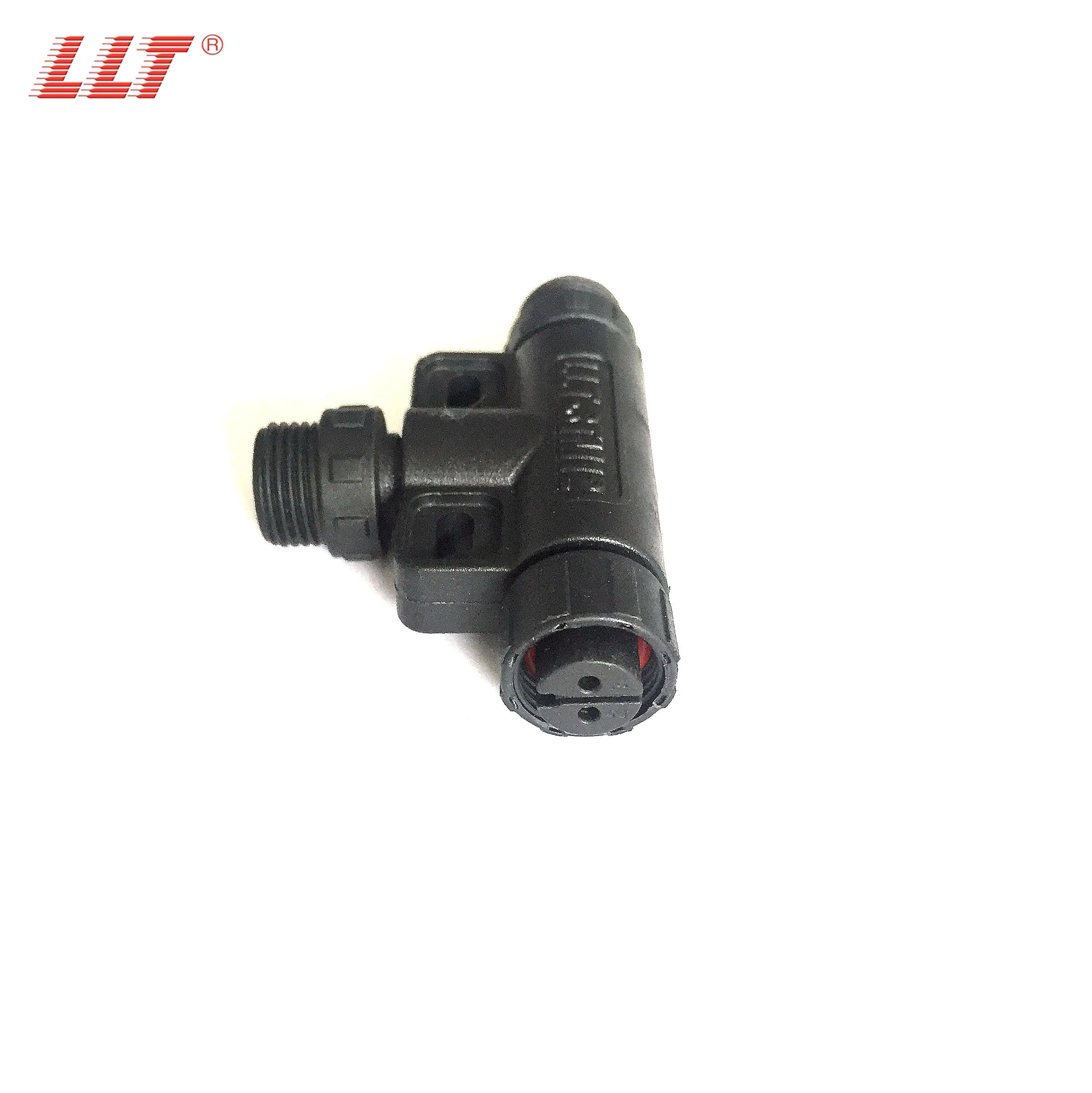 LLT IP68 Waterproof Tree Connector 3way 2pin M12  T Plastic Circular Led Light Connector detail 6
