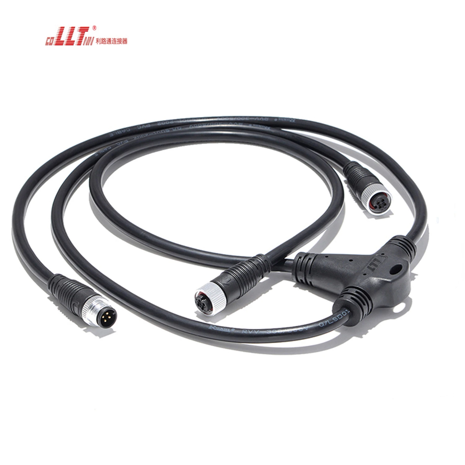 LLT T Shape 3way Automotive Led Splitter IP67 Waterproof  Cable Connector detail 2