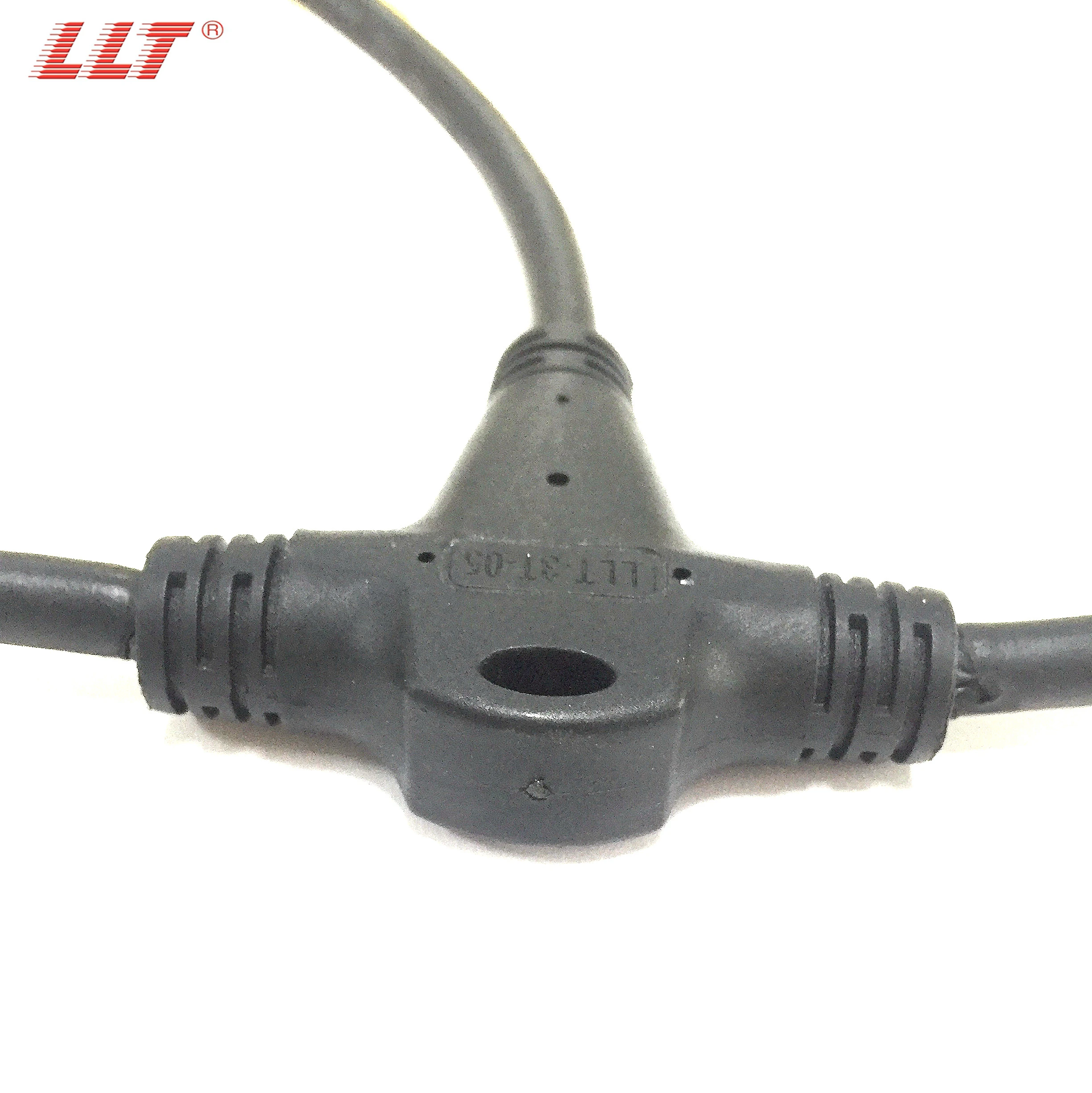 Lilutong T Type 4 Pin Led Lighting IP65 IP67 Waterproof  3 Way Cable  splitter Connector detail 5