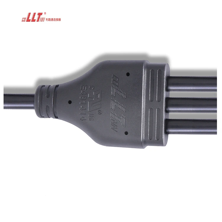 LLT Y  1 Output 3 Distributor 2pin Splitter IP67 Waterproof Led Cable Connector for Illumination detail 2