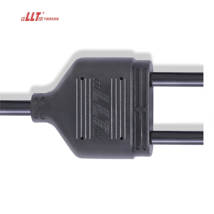 LLT 3pin 1 Output 2  Splitter Plastic IP67  Waterproof Power Electrical Y Branch Cable Adapter Connector detail 5