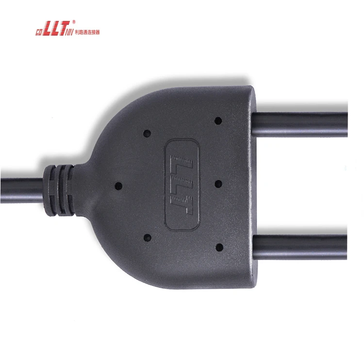LLT  1 Out 2 Branch Adapter Push Lock IP67 IP65 Cable Connector Y Splitter Joint Connector Cable detail 2