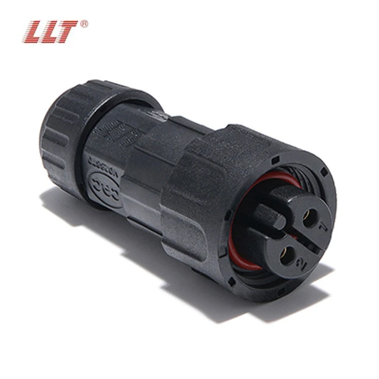 LLT M19 Waterproof Connector Set 2 Pin 20A 600V IP68 Aviation Plug Screw Locking Male & Female Pair for LED Power detail 5