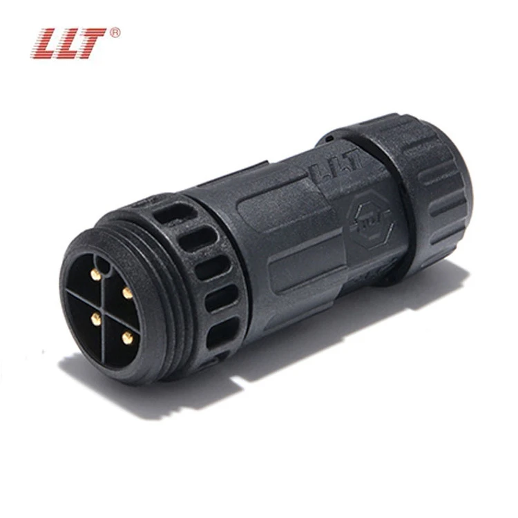 LLT Waterproof Connector M19 IP68 4Pin Line to line Male Female Plugs Socket Outdoor detail 5