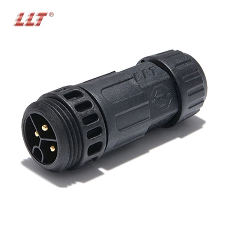 LLT M19 Circular Electrical Wire 2Pin 3 Pin Waterproof Male and Female Cable Connector for Led Garden Light detail 3