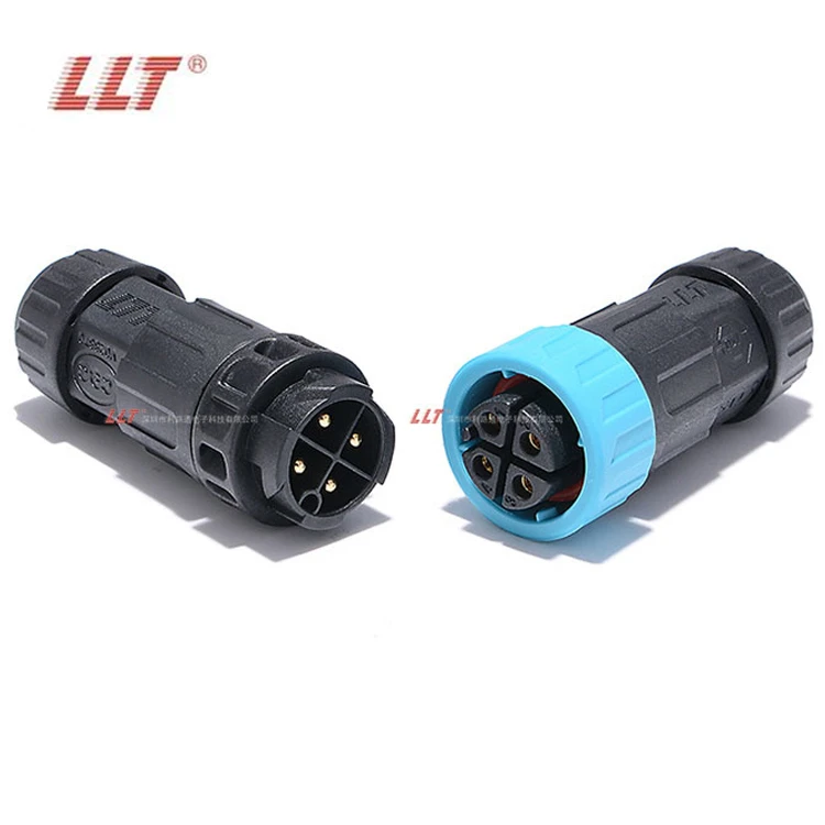 LLT M19 4Pin Assembly Connector Male and Female Push Lock Waterproof Plug for Cable Led Viewing Light detail 3