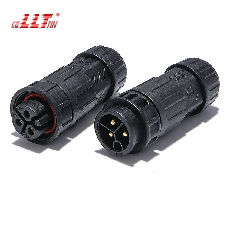LLT M19 2 3 4 Pin Waterproof Connector IP68 Field Screw/Soldering Industrial Male Female Wire Plug