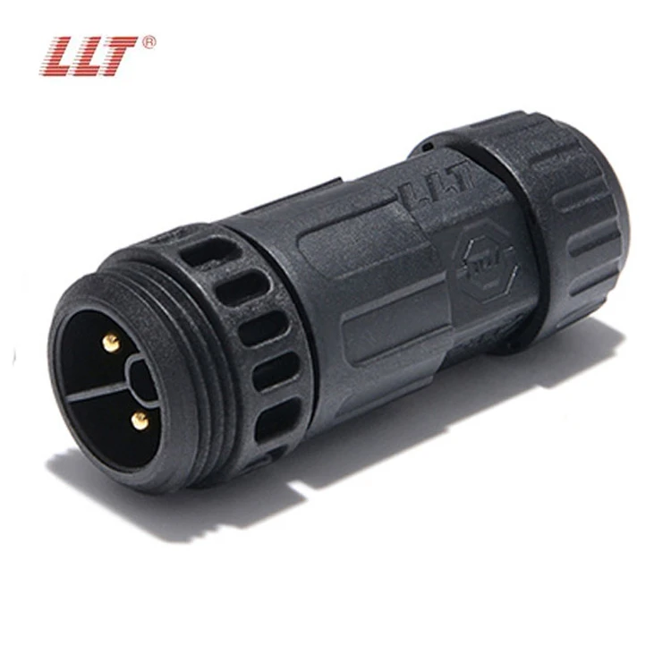 LLT M19 Waterproof Aviation Plug Waterproof Butt Connector Screw Lock 2 Core IP68 Waterproof Connector for LED Power detail 4