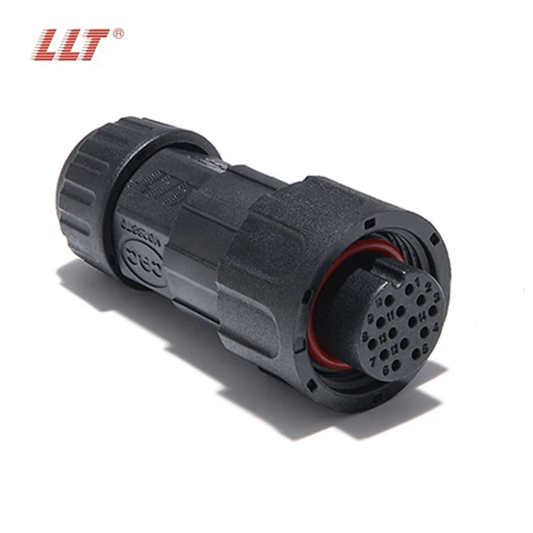 LLT Waterproof Connector M19 Ip67 14 Pin Male Female Plug For Signal detail 4