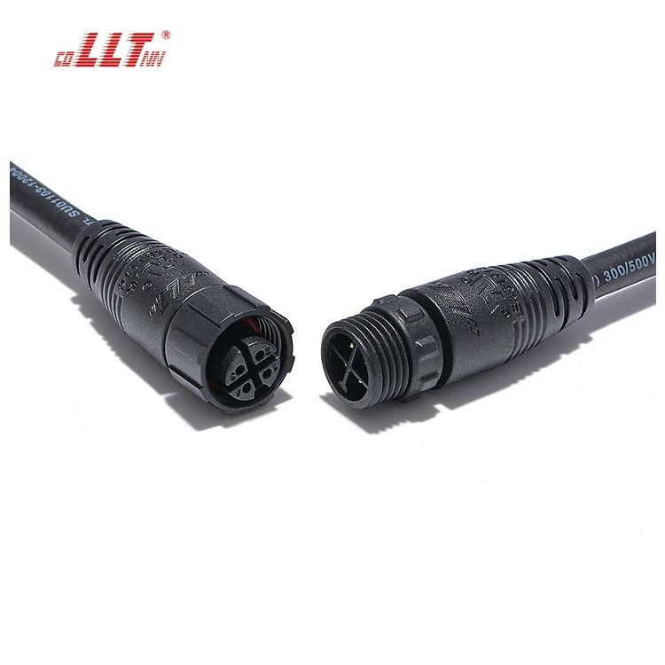 LLT M16 Underground Waterproof 4 Pin Male And Female Cable Connectors For LED Strip detail 2