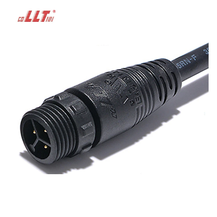 LLT M16 3 Pin Waterproof Screw Locking Male Female Wire Connector detail 2