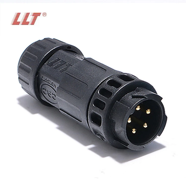 LLT M19 Push Lock Waterproof 5 Pin Male Female Connector Assembly Type For Landscape Lights detail 4