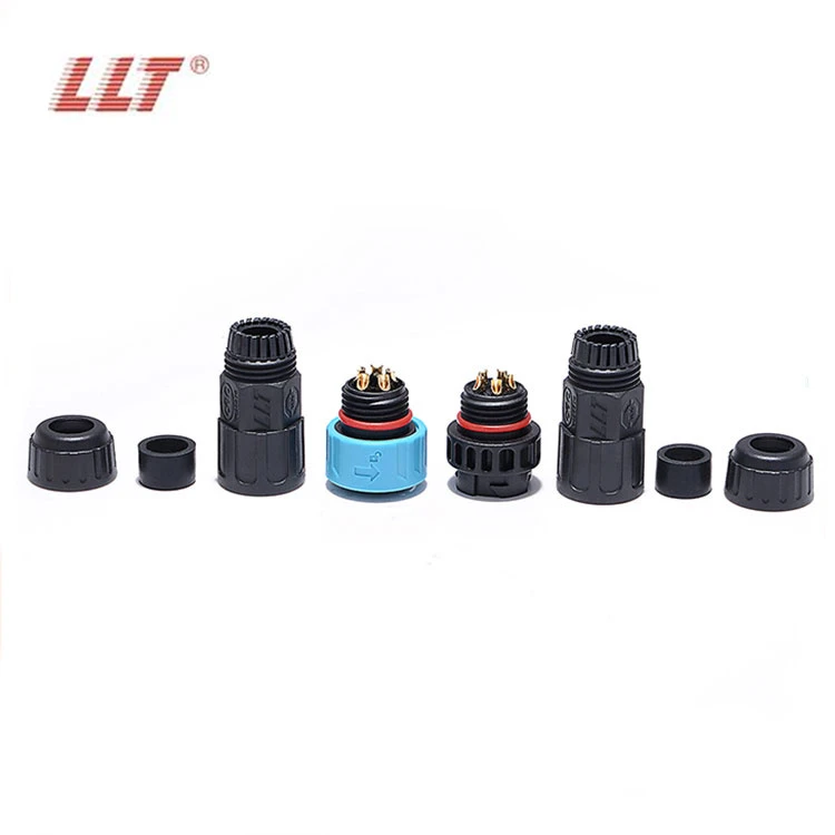 LLT M19 Push Lock Waterproof 5 Pin Male Female Connector Assembly Type For Landscape Lights detail 6