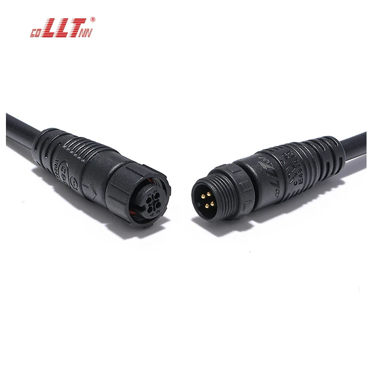 LLT M12 4 Pin Screw Type Waterproof Male Female Circular Cable Connectors detail 2